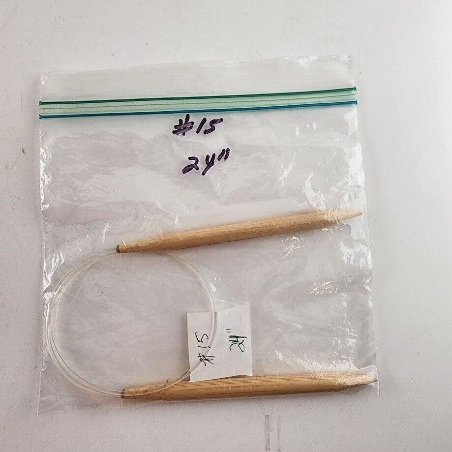 Circular Knitting Needle Bamboo Plastic Metal Size 8 - Size 15 Length 16" - 32"