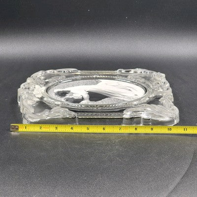 Mikasa Princess Picture Frame Lead Crystal Frosted Oval SA751/829 Germany 10”