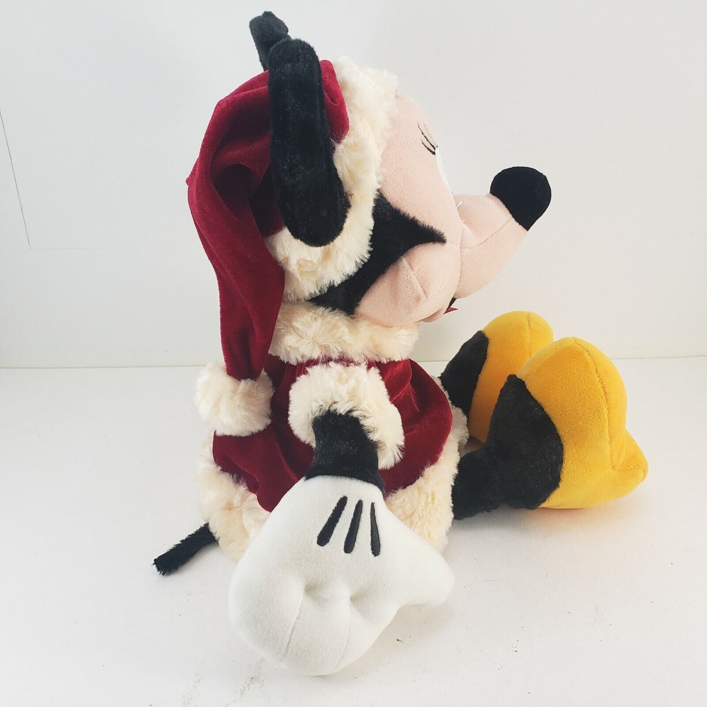 Christmas Minnie Mouse 16" Plush Red Dress Cap Disney Store Original Authentic