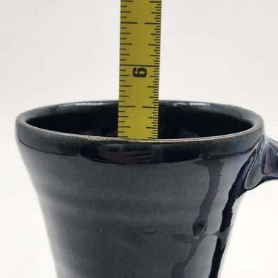 Studio Pottery Coffee Mug John Scott Crafted Tea Cup 5.75" Cobalt Black Vintage