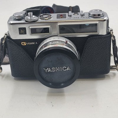 Yashica Electro 35 Film Camera 35mm Case Flash Power Cord Inst Manual Camera Bag
