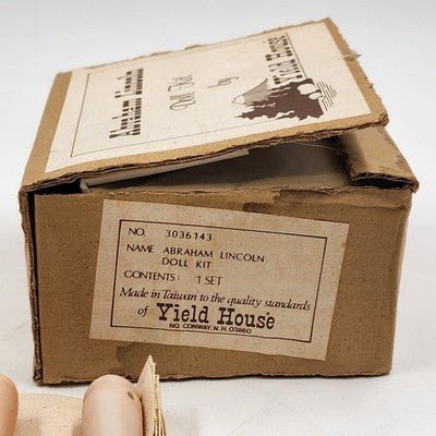 Abraham Lincoln Doll Kit by Yield House Inc Head Arms Legs Body Fabric & Pattern