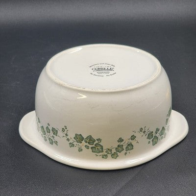 Corning Corelle Callaway 1.5 Qt Casserole Dish w/ Lid Green Ivy Vtg