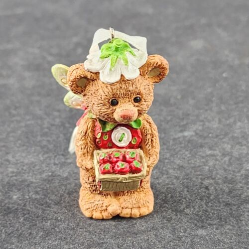 3 Hallmark Keepsake Fairy Berry Bears Ornaments Strawberry Blueberry & Raspberry
