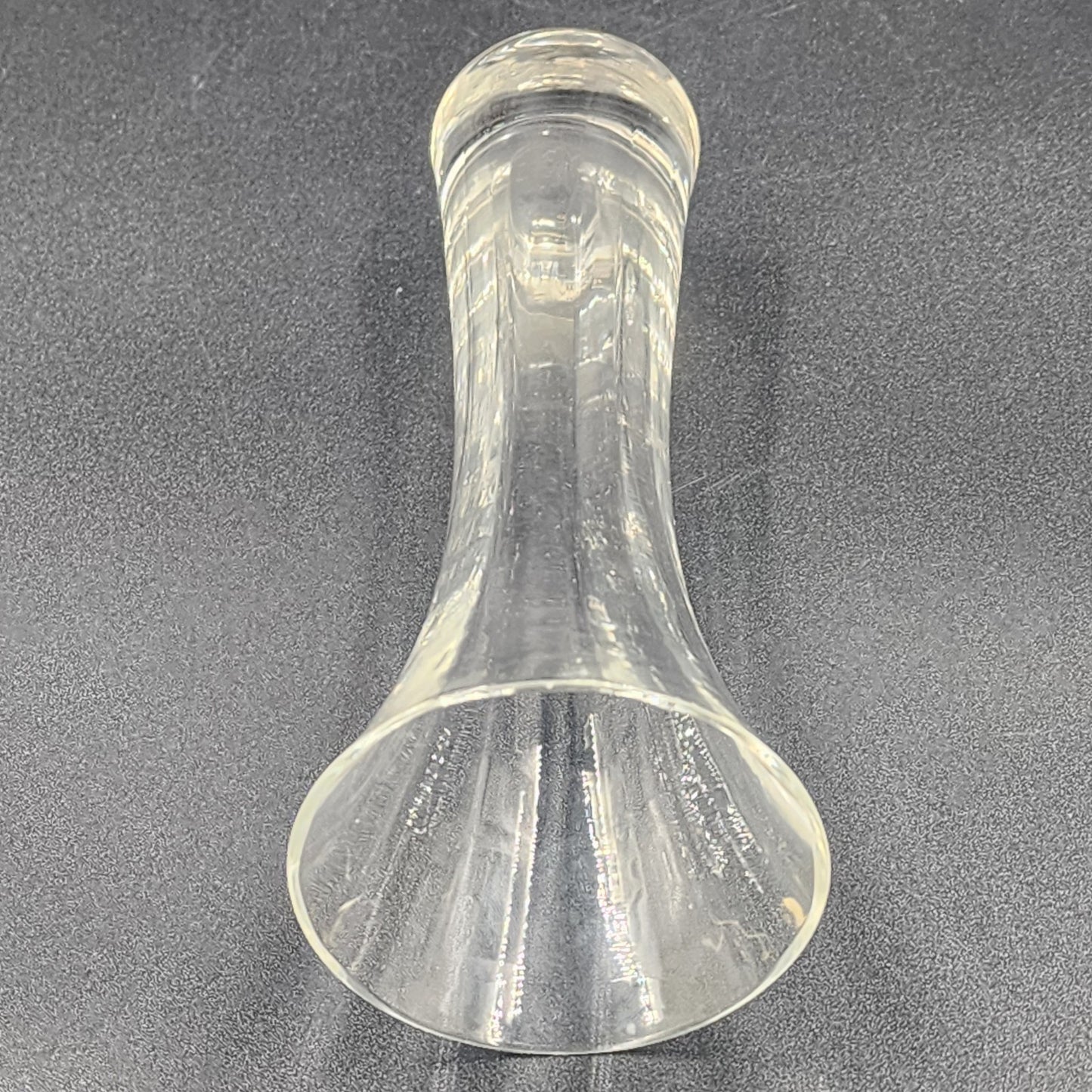 Lenox Optika Crystal Clear Glass Bud Vase Lead Flared Lip Vintage 7.25"