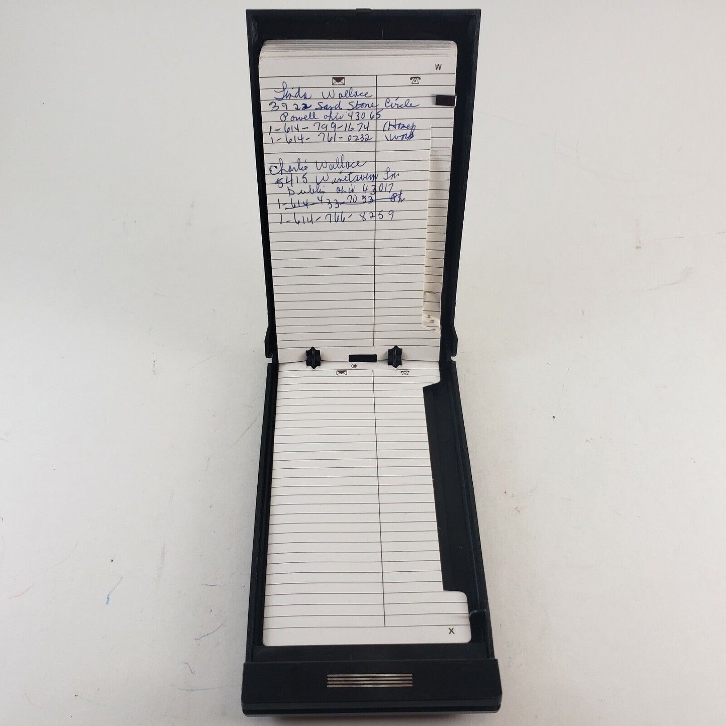 Push Button Pop-Up Address Book Vintage Desktop Phone Contact Information Holder