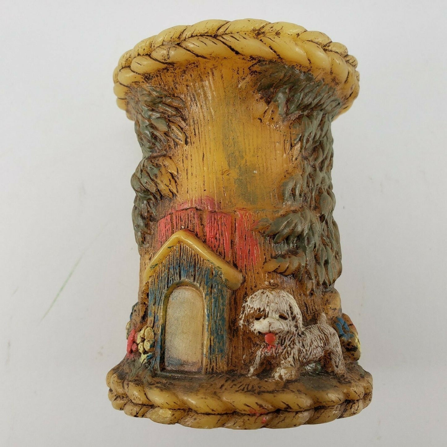 2 Alpine Originals Pillar Candles Kids & Dog and Child Doll & Lamb Vintage 1978