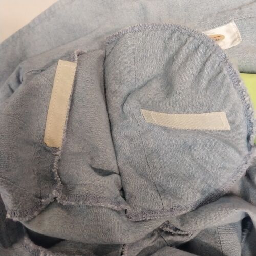 Talbots Short Sleeve Dress Size 4 Blue Pintuck Bodice Pockets 49" Long