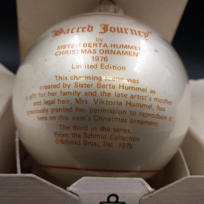 Schmid SACRED JOURNEY 1976 Children Christmas Ornament Limited Edition