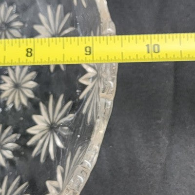 Westmoreland Glass Bowl Star Pattern EAPG Round 9.5" Scalloped Vtg Centerpiece