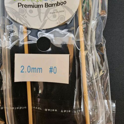 2 Pack Stitchberry Circular Knitting Needles Size 0 & 2 Bamboo New in Package