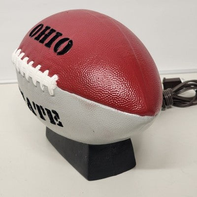 Ohio State Ceramic Football Lamp Nightlight Tested Works Vtg Fun Decor Design