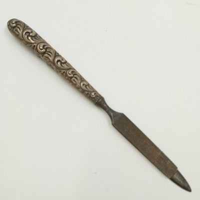 Gorham Sterling Silver Nail File Ornate Paisley Handled 5.75" Antique Victorian