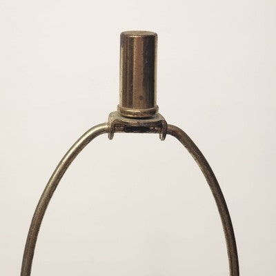 Loevsky Gold Brass Diamond Crystal Glass Table Lamp Electric 3Way Switch 20" Vtg