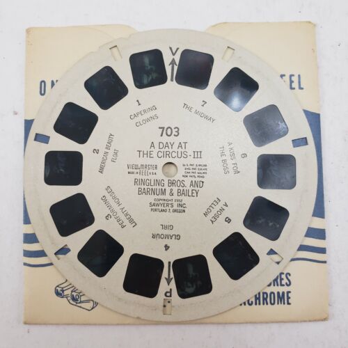 5 View-Master Reels Alice in Wonderland Waikiki Atlantic City Daytona Beach 703