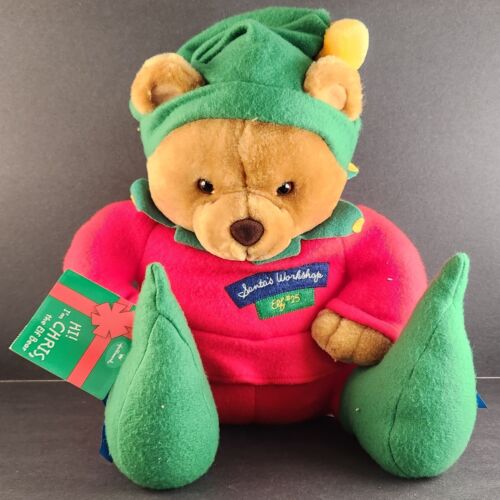 Hallmark Chris the Elf Bear Santa's Workshop #25 Stuffed Plush Teddy Bear