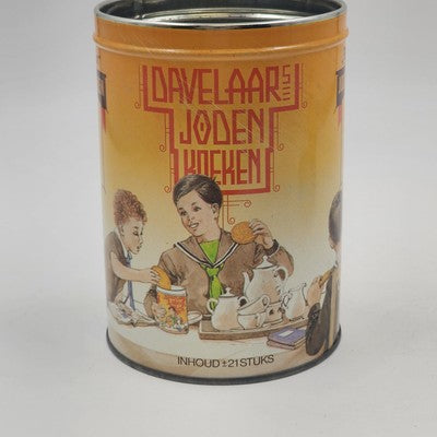 Davelaar Jodenkoeken Dutch Empty Container Metal Tin Jewish Cookies Collectible