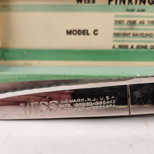 Wiss Pinking Shears Sewing Scissors Model CB9 Original Box 9" Long Vintage