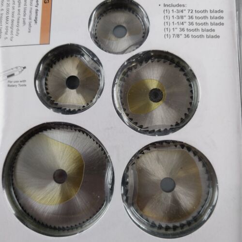 6 Pc Rotary Saw Blade Kit Chicago Electric Power Tools New 1/8 Shank Harbor Frt