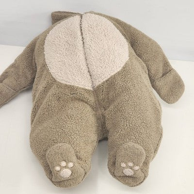 Koala Baby Boutique Unisex Kid's Beige and Cream Snow Suit with Footies Fleece