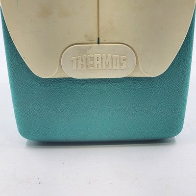 Thermos 7707 Cool Date 7 Quart Split Lid Lunchbox Green White Cooler 11"x8"