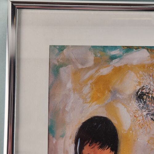 La Campania de Esperanza BELL OF HOPE Framed Matted Print by Ted DeGrazia 12x9