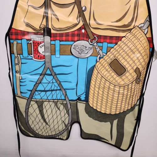 Fisherman Grilling Bib Apron Salamander Brand Plastic Body Vintage 1987 Unused