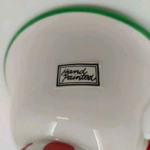 Department 56 Red Green Peppermint Medium Tea Cup Mug NIB 38258 China