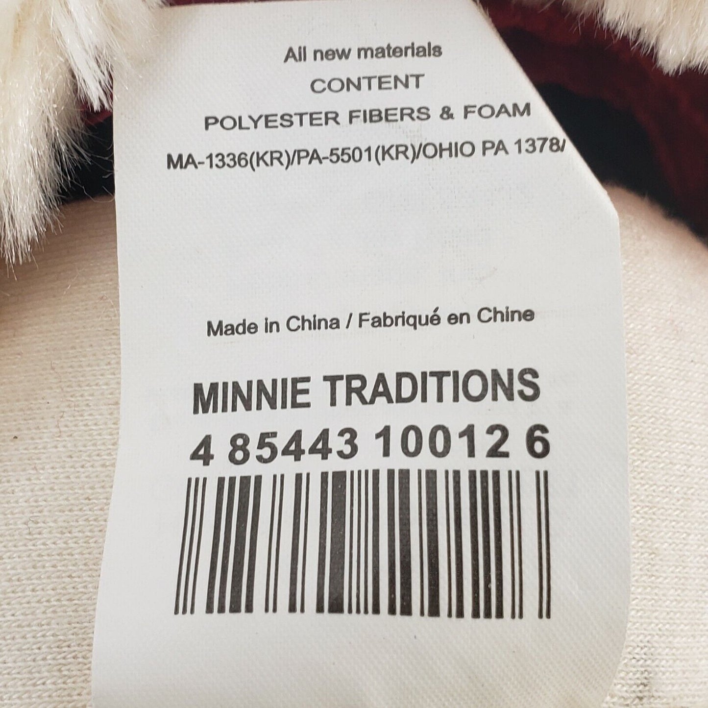 Christmas Minnie Mouse 16" Plush Red Dress Cap Disney Store Original Authentic