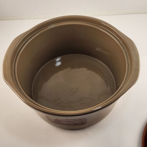 Amana Radarange 4 Qt Country Cooker Western Stoneware Amber Glass Lid