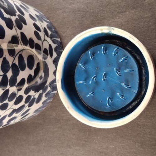 Oud Delft Large Blue White Urn Style Porcelain Jar Includes 14 Hooks Under Lid