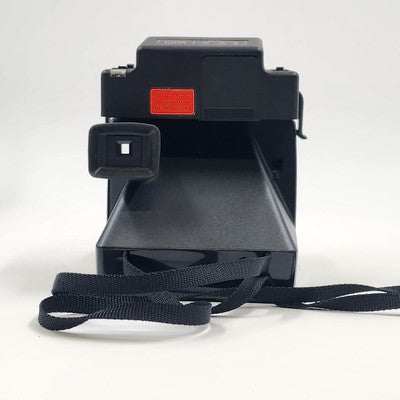 Polaroid Land Camera One Step Focal 600 Flash Rainbow Stripe w Manual Black Case