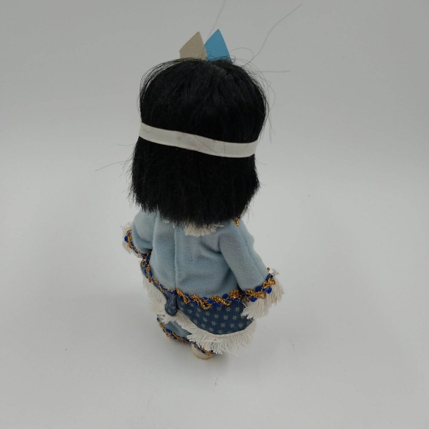 Precious Moments Native American in Blue Clothes Doll Toy 8"
