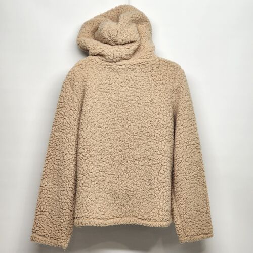 Coeur de Vague Beige Khaki Women XL Coat ¼ Zip LS Pullover Polycotton 20" Chest
