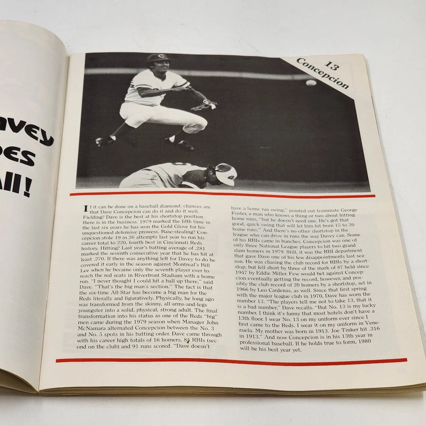 1980 Cincinnati Reds Yearbook Program Official MLB Baseball Magazine