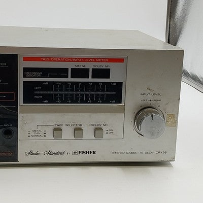 Fisher CR-36 Stereo Cassette Deck Studio Standard Tested Works RCA 15.5"
