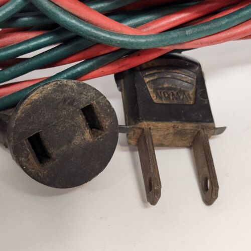 Christmas String Lights Vintage 1950's 25 Socket Including Large C9 Bulbs Works