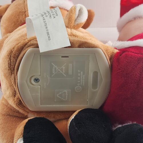 Gemmy Santa Claus Rudolph Red Nose Reindeer Animated Singing Christmas Plush