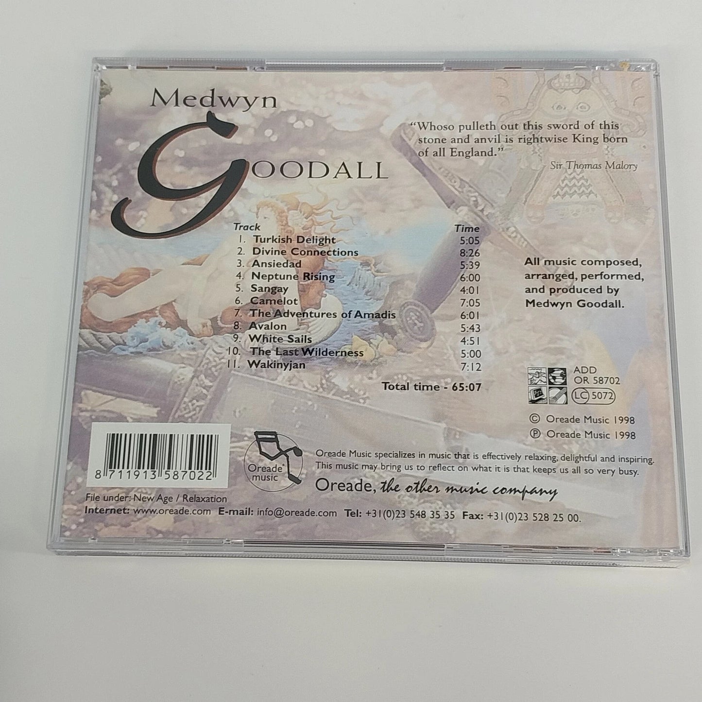 The Best Of Medwyn Goodall CD Oreade Music New Age Ambient Instrumental 1998 USA
