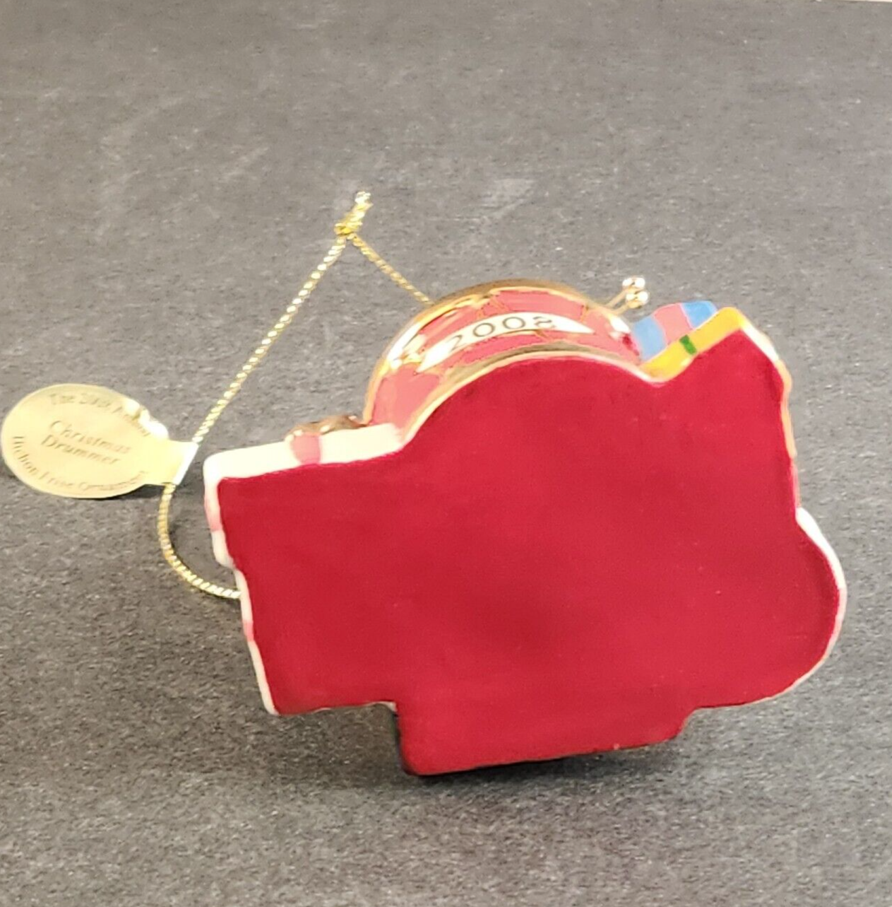 The Danbury Mint 2008 Christmas Drummer And Bichon Frise Ornament Vintage