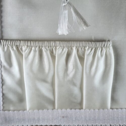 Tapestry Wicker Woven Sewing Box Basket Vintage Clear Tray Pin Cushion 11"x8"x7"