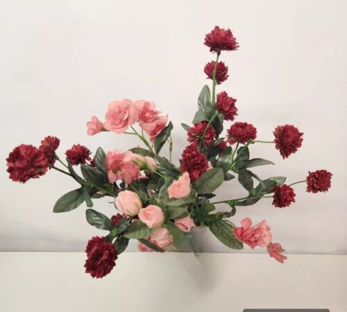 Lot Silk Flowers Sunflower Baby Breath Mums Bouquet Centerpiece 50+ buds NO VASE