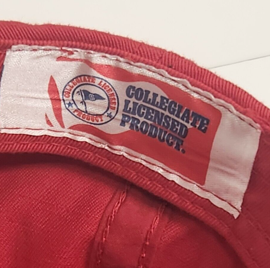 Block O Ohio State Buckeyes Red Hat Hook Loop Size Adjustment Cap NCAA Vintage