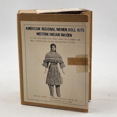 Western Indian Maiden Doll Kit by Yield House Includes Head Arms Legs & Pattern