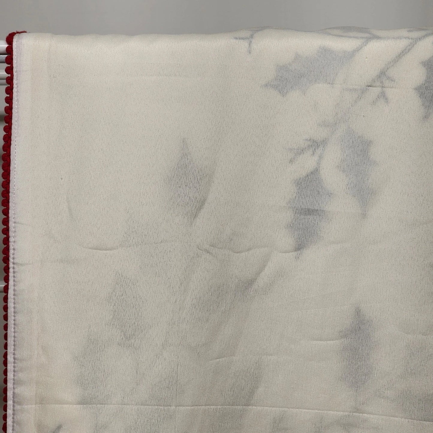 Artisan NY Home Table Runner Holly Bough Embroidered Red Trim 72"x18" Holiday
