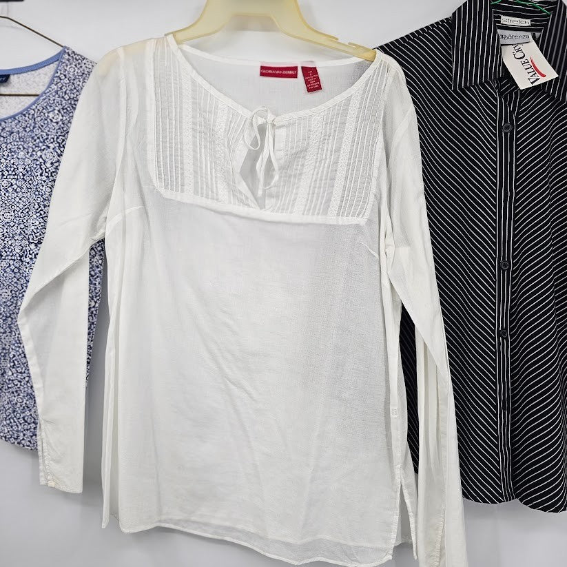Lot 5 Ladies Tops Size Small Button Up Blouses Canvasbacks Horsfield Vanderbilt