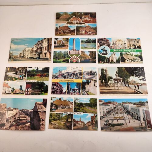 35 Vintage Photo Postcards & Booklet Southampton England London Isle Wight Color