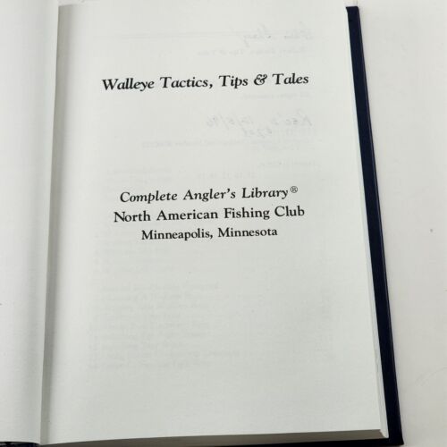 Walleye Tactics Tips and Tales by Mark Strand VG HC 1990 Signed by Chris Shay