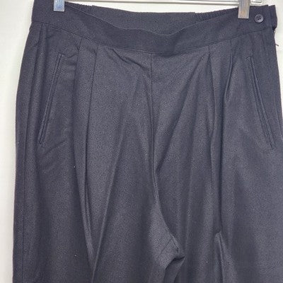 SK & Company Solid Black Silk Pleated Front Dress Pants Size 12 Side Zip China