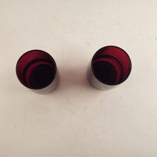Set of 2 Anchor Hocking Royal Ruby Red Flat Tapered Tumbler Glass 5"